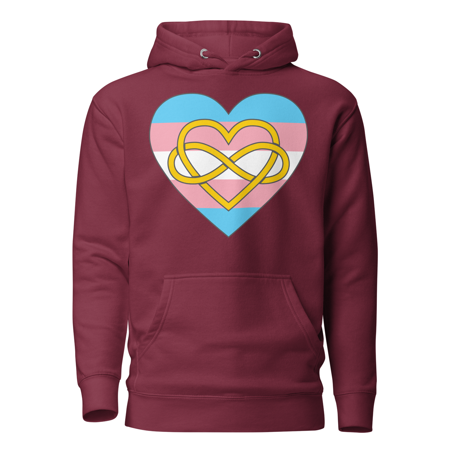 Polyamory Infinity Heart Trans Pride Unisex Hoodie