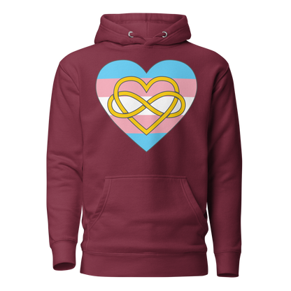 Polyamory Infinity Heart Trans Pride Unisex Hoodie