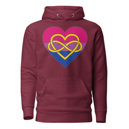 Polyamory Infinity Heart Bisexual Pride Unisex Hoodie