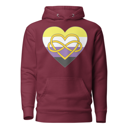 Polyamory Infinity Heart Non-binary Pride Unisex Hoodie