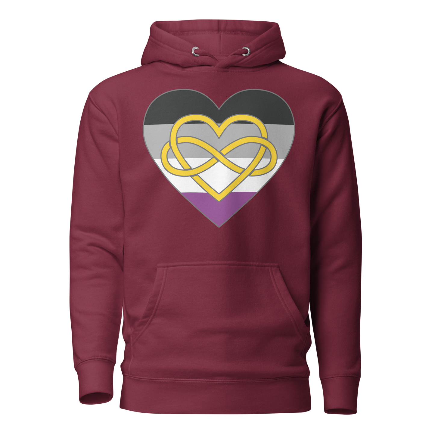 Polyamory Infinity Heart Asexual Pride Unisex Hoodie