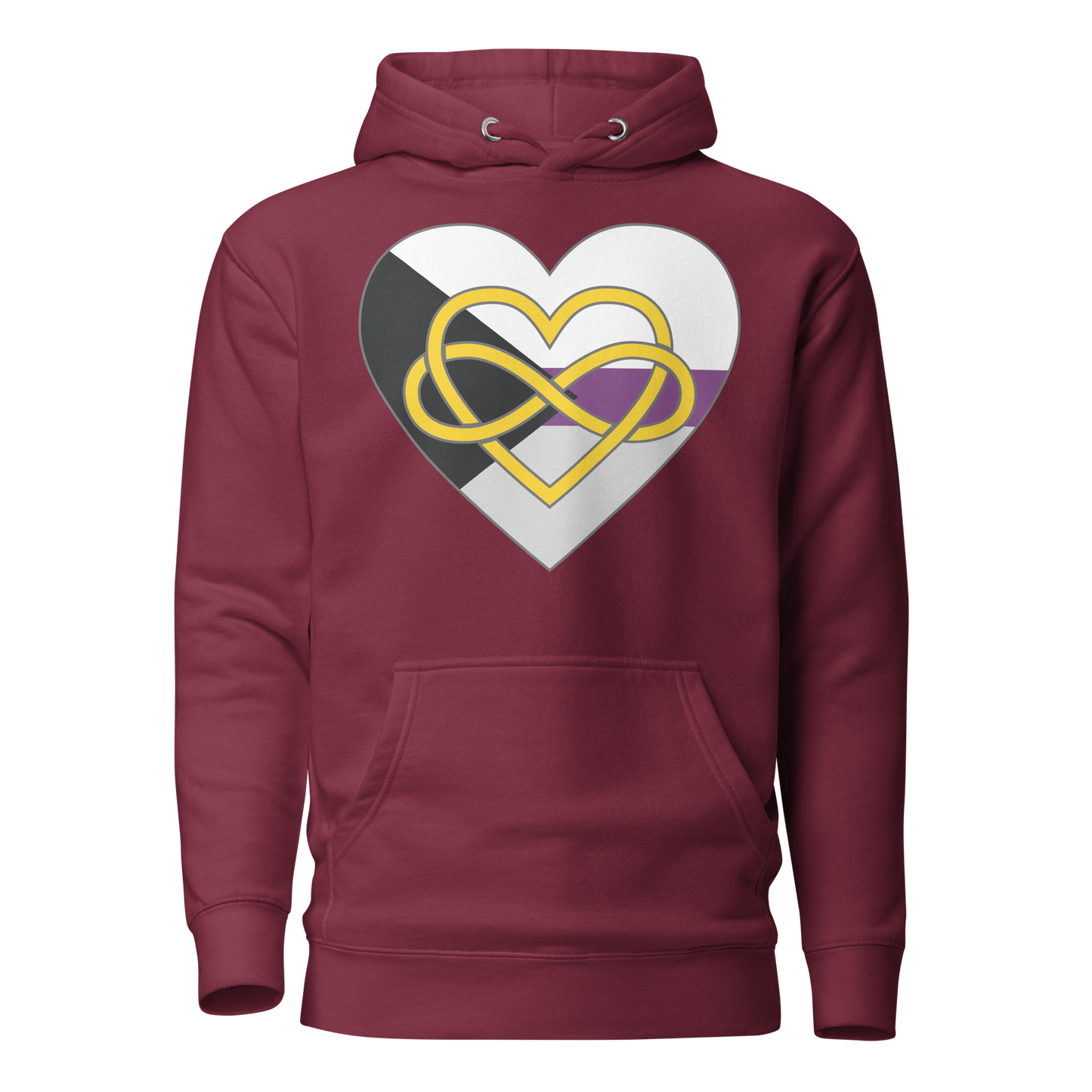 Polyamory Infinity Heart Demisexual Pride Unisex Hoodie