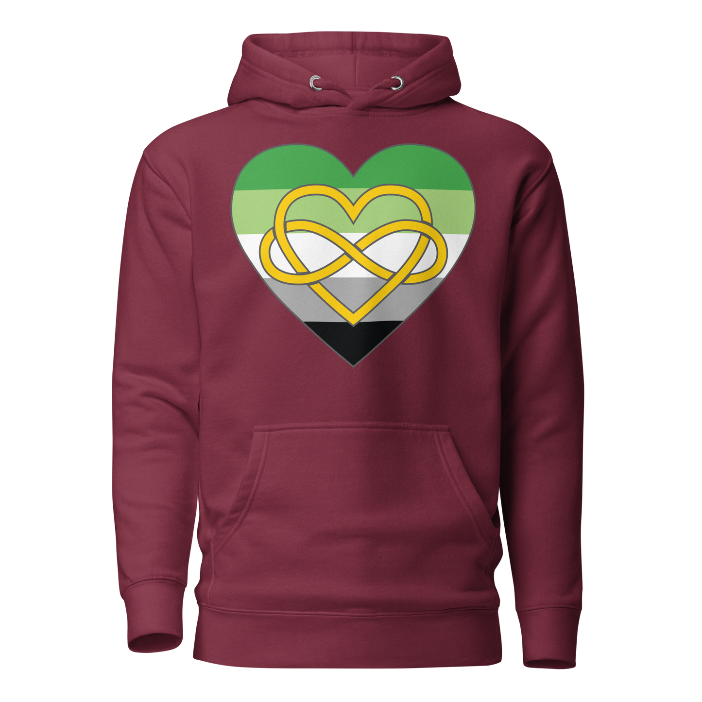 Polyamory Infinity Heart Aromantic Pride Unisex Hoodie