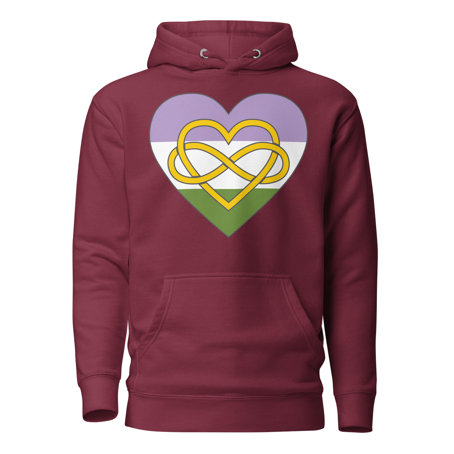 Polyamory Infinity Heart Genderqueer Pride Unisex Hoodie