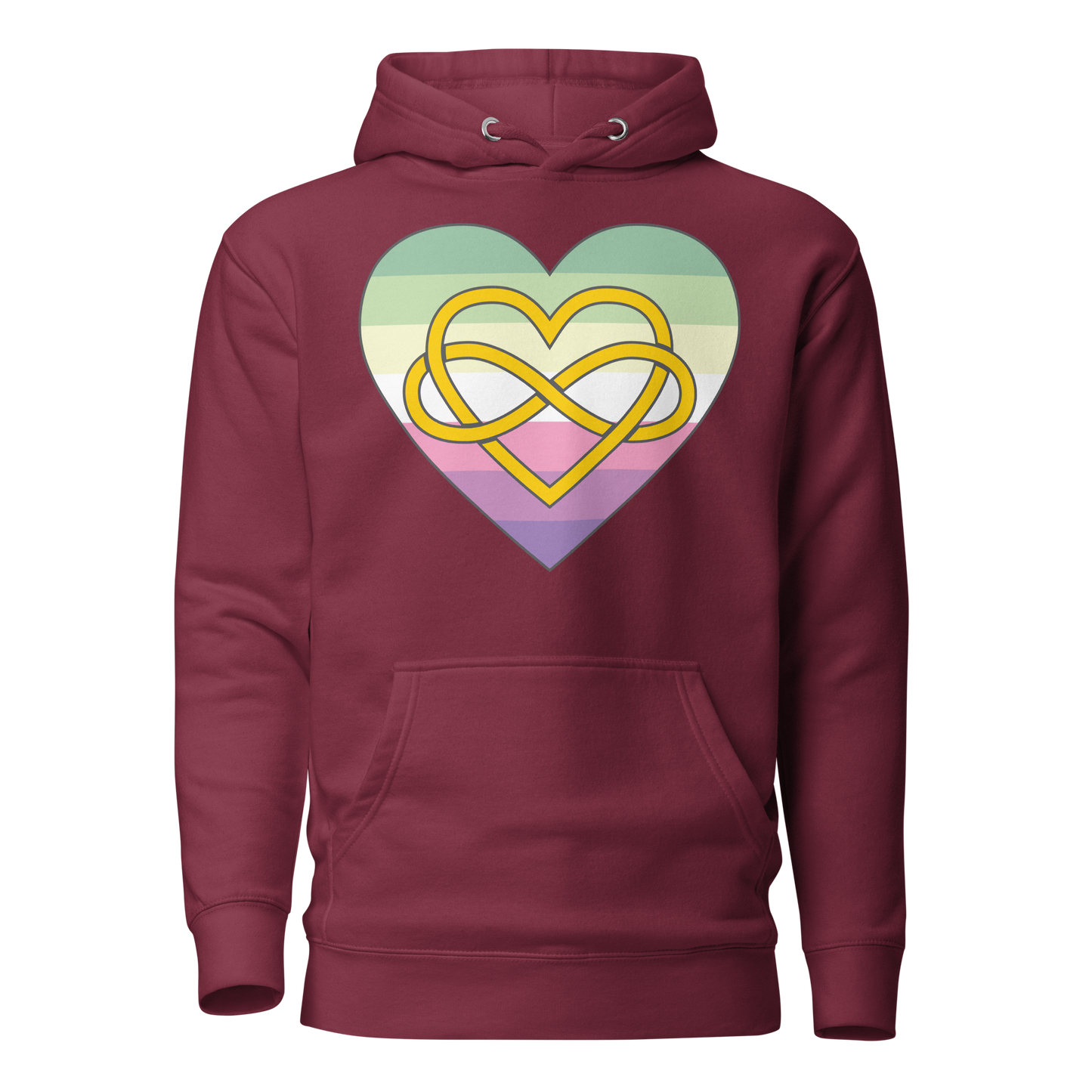 Polyamory Infinity Heart Genderfae Pride Unisex Hoodie