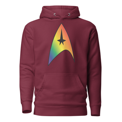 Starfleet Insignia - Rainbow Pride Unisex Hoodie