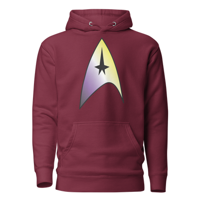 Starfleet Insignia - Non-binary Pride Unisex Hoodie