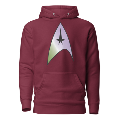 Starfleet Insignia - Genderqueer Pride Unisex Hoodie