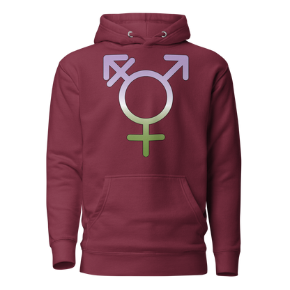 Transgender Symbol - Genderqueer Pride Unisex Hoodie