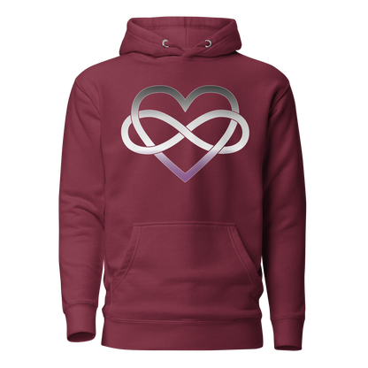 Polyamory Infinity Heart - Asexual/Demisexual Unisex Hoodie