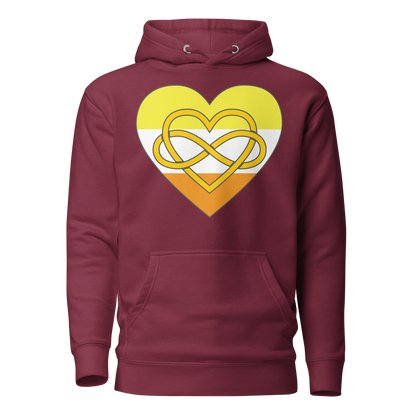 Polyamory Infinity Heart Maverique Pride Unisex Hoodie