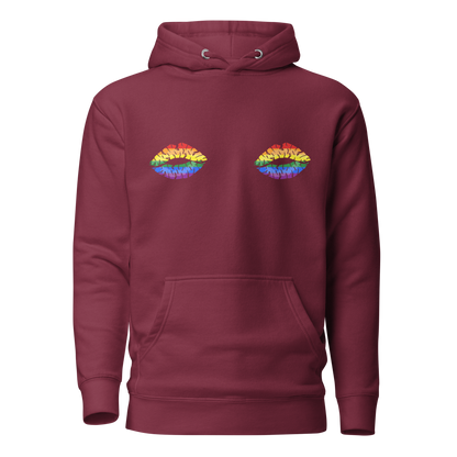 Rainbow Boob Kisses Unisex Hoodie