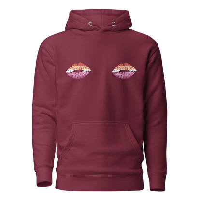 Lesbian Boob Kisses Unisex Hoodie