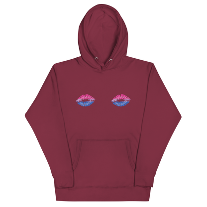 Bi Boob Kisses Unisex Hoodie