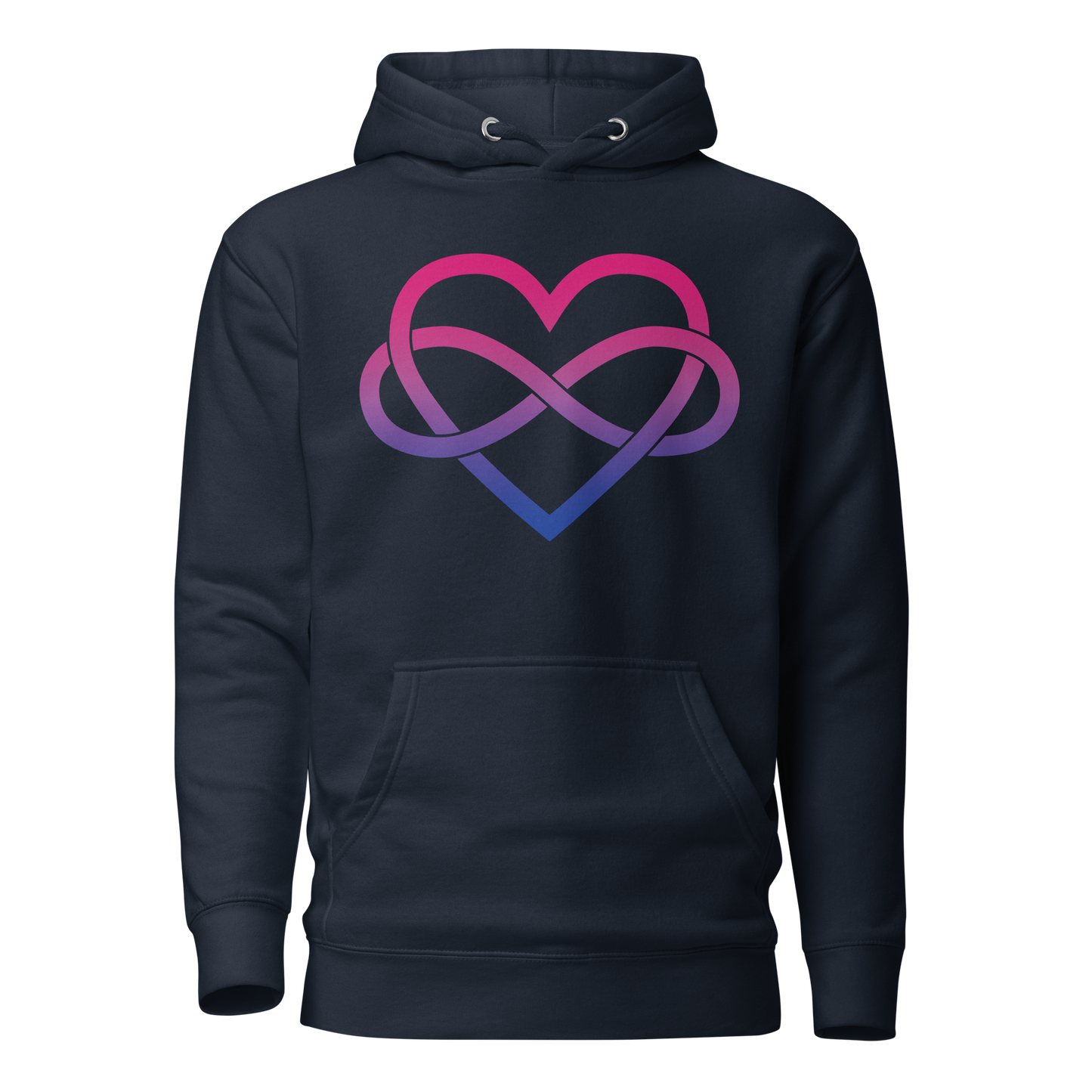 Polyamory Infinity Heart - Bisexual Unisex Hoodie