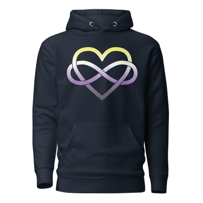 Polyamory Infinity Heart - Non-binary Unisex Hoodie