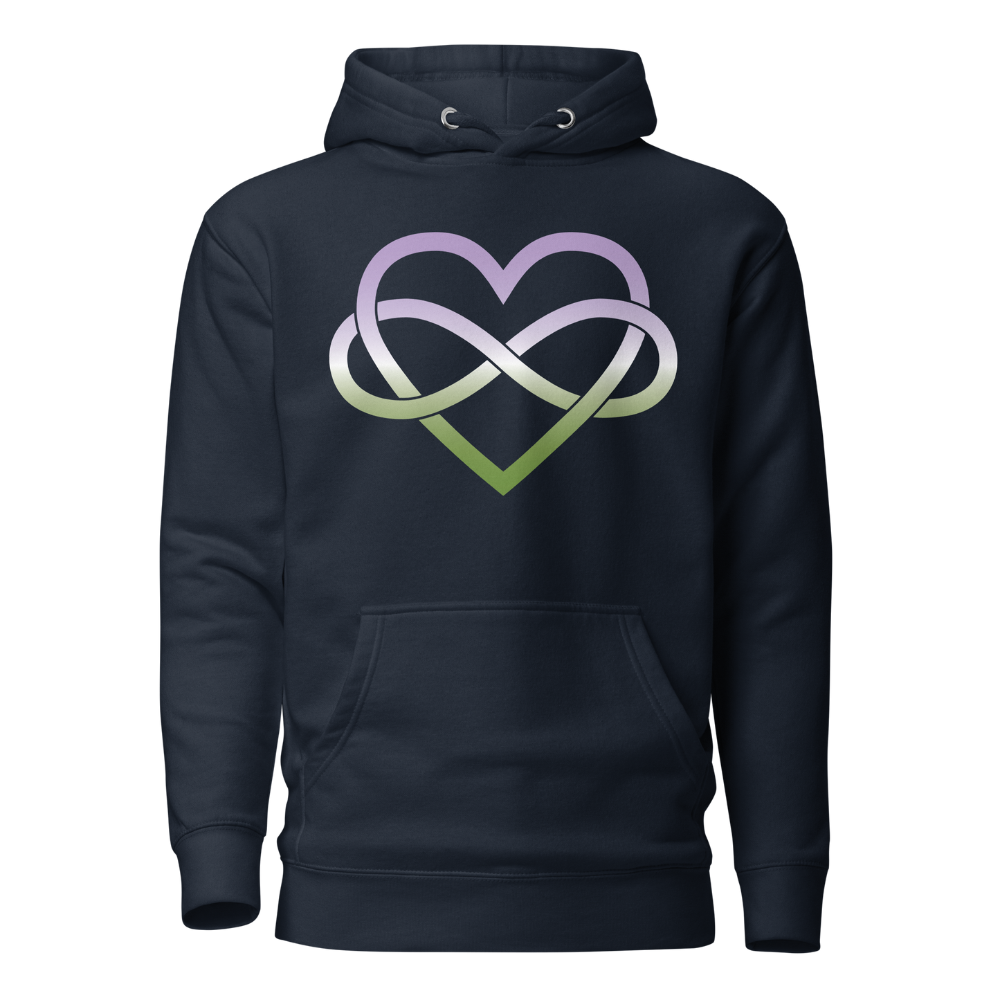 Polyamory Infinity Heart - Genderqueer Unisex Hoodie