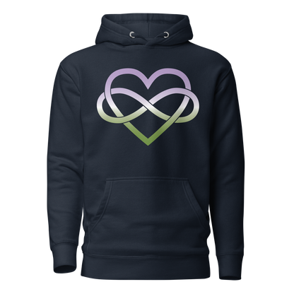 Polyamory Infinity Heart - Genderqueer Unisex Hoodie