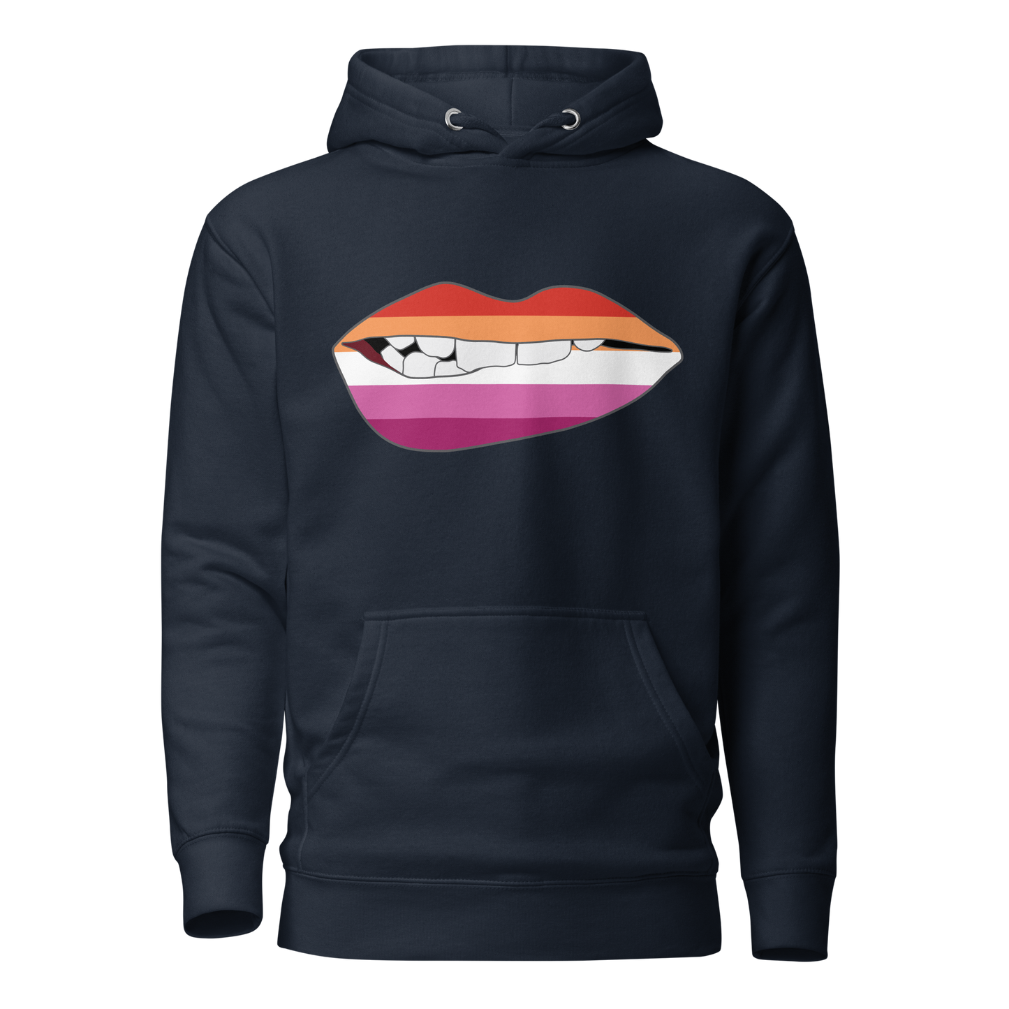 Biting Lips - Lesbian Flag Unisex Hoodie