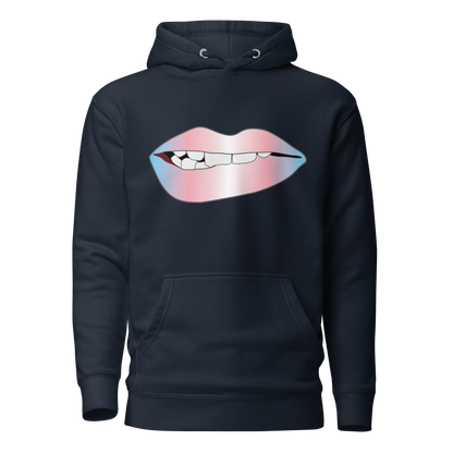 Biting Lips - Transgender Pride - Gradient Unisex Hoodie