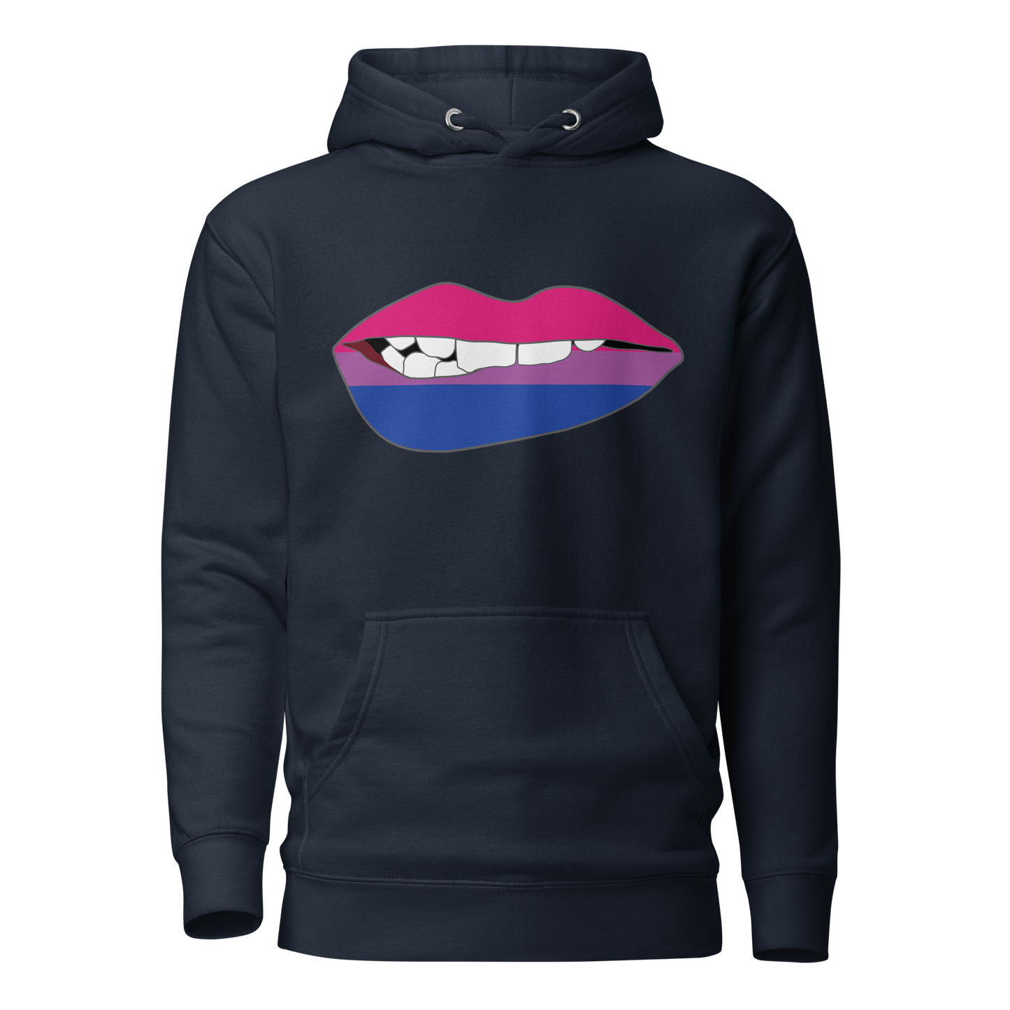 Biting Lips - Bisexual Flag Unisex Hoodie