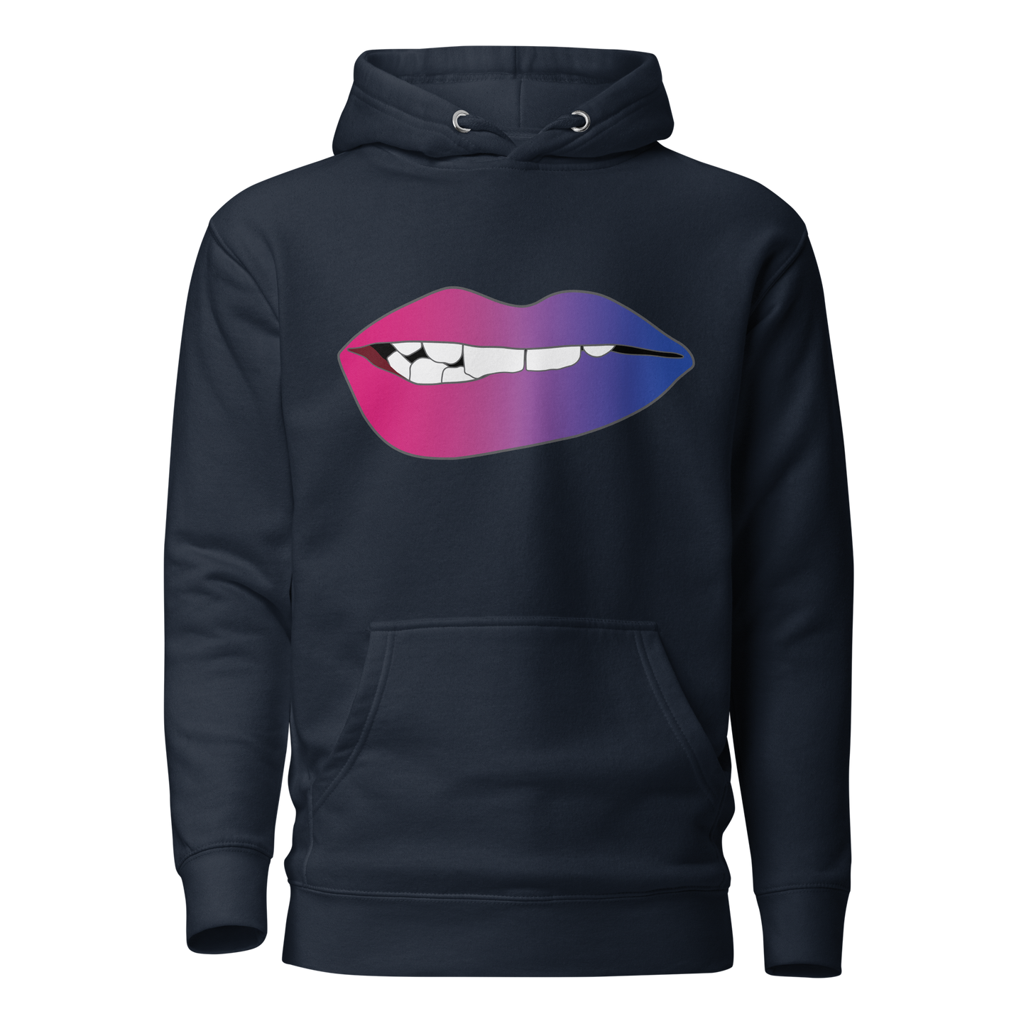 Biting Lips - Bisexual Pride - Gradient Unisex Hoodie