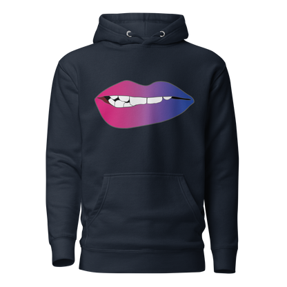 Biting Lips - Bisexual Pride - Gradient Unisex Hoodie