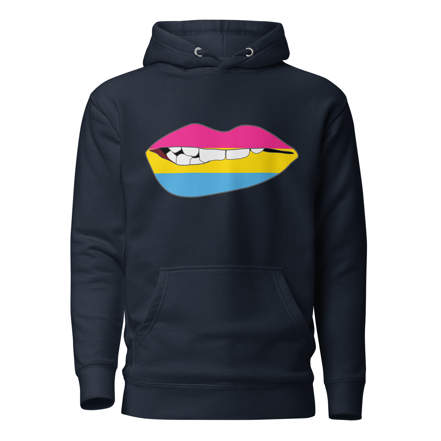 Biting Lips - Pansexual Flag Unisex Hoodie