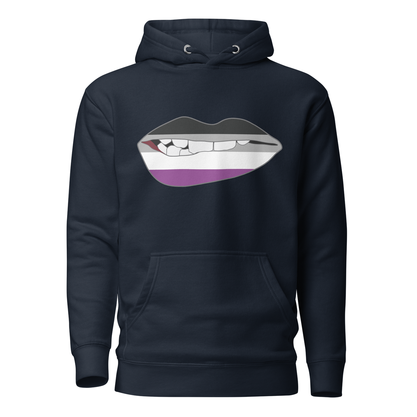 Biting Lips - Asexual Flag Unisex Hoodie