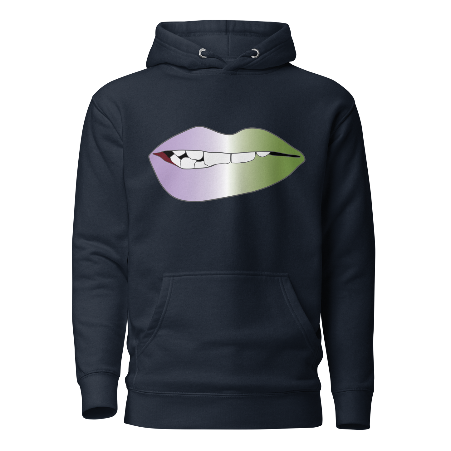 Biting Lips - Genderqueer Pride - Gradient Unisex Hoodie