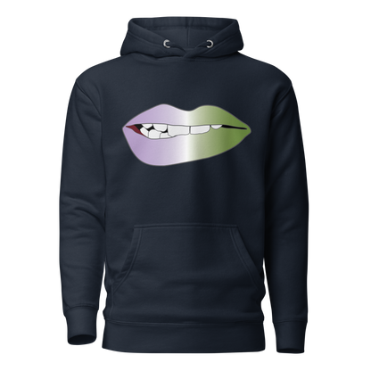 Biting Lips - Genderqueer Pride - Gradient Unisex Hoodie