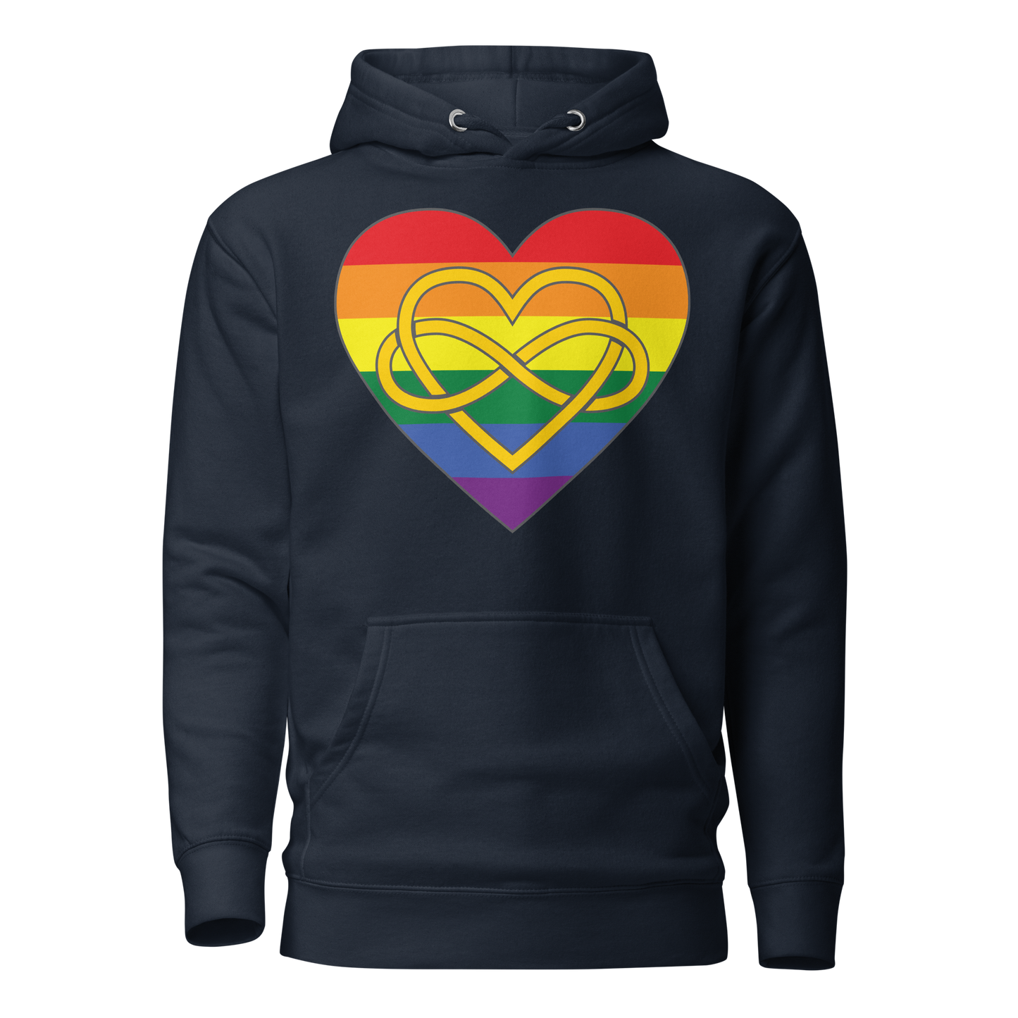 Polyamory Infinity Heart Rainbow Pride Unisex Hoodie