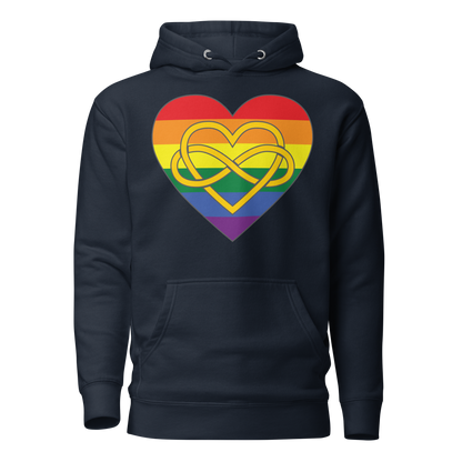 Polyamory Infinity Heart Rainbow Pride Unisex Hoodie