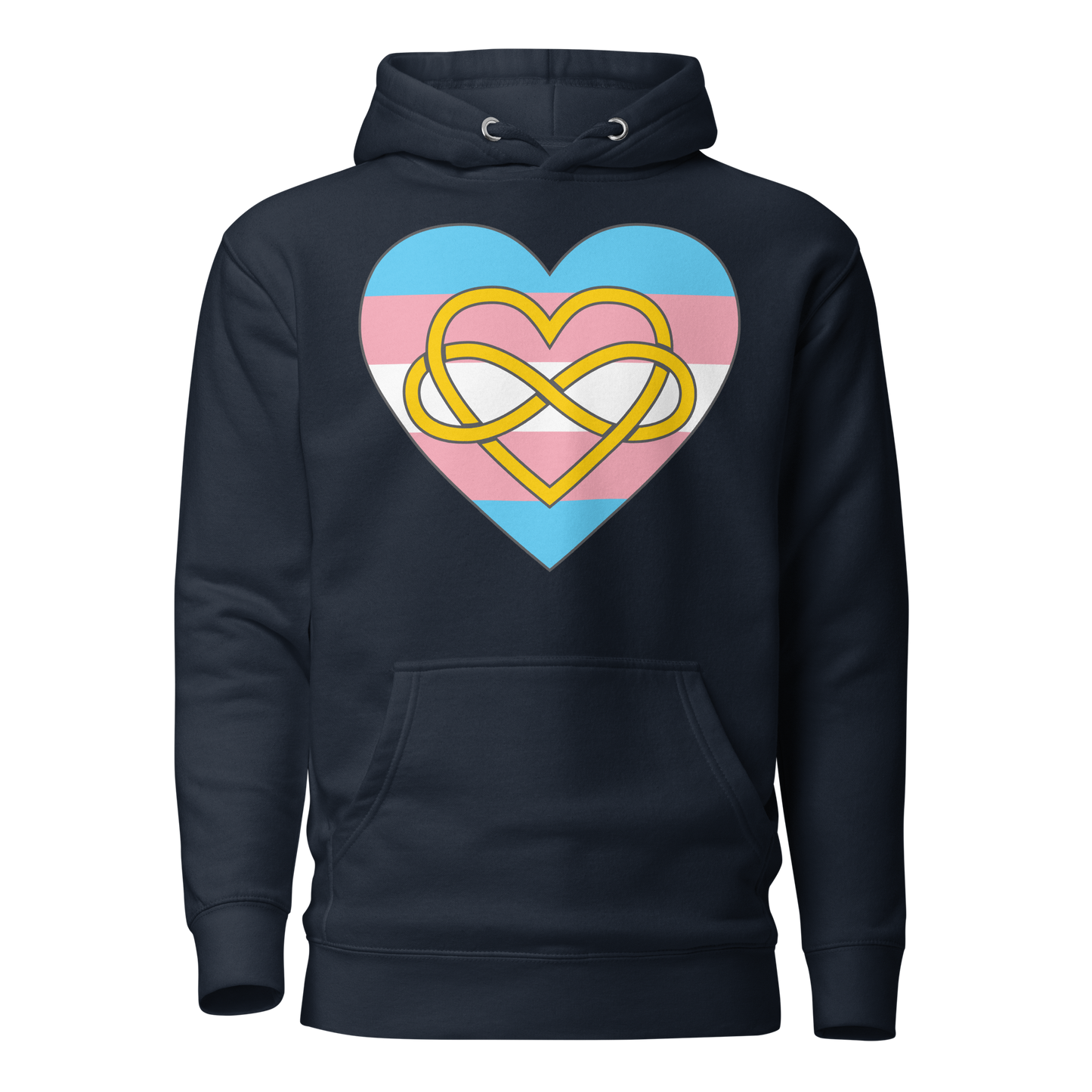 Polyamory Infinity Heart Trans Pride Unisex Hoodie