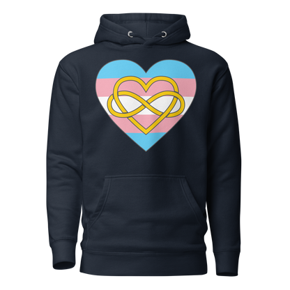 Polyamory Infinity Heart Trans Pride Unisex Hoodie