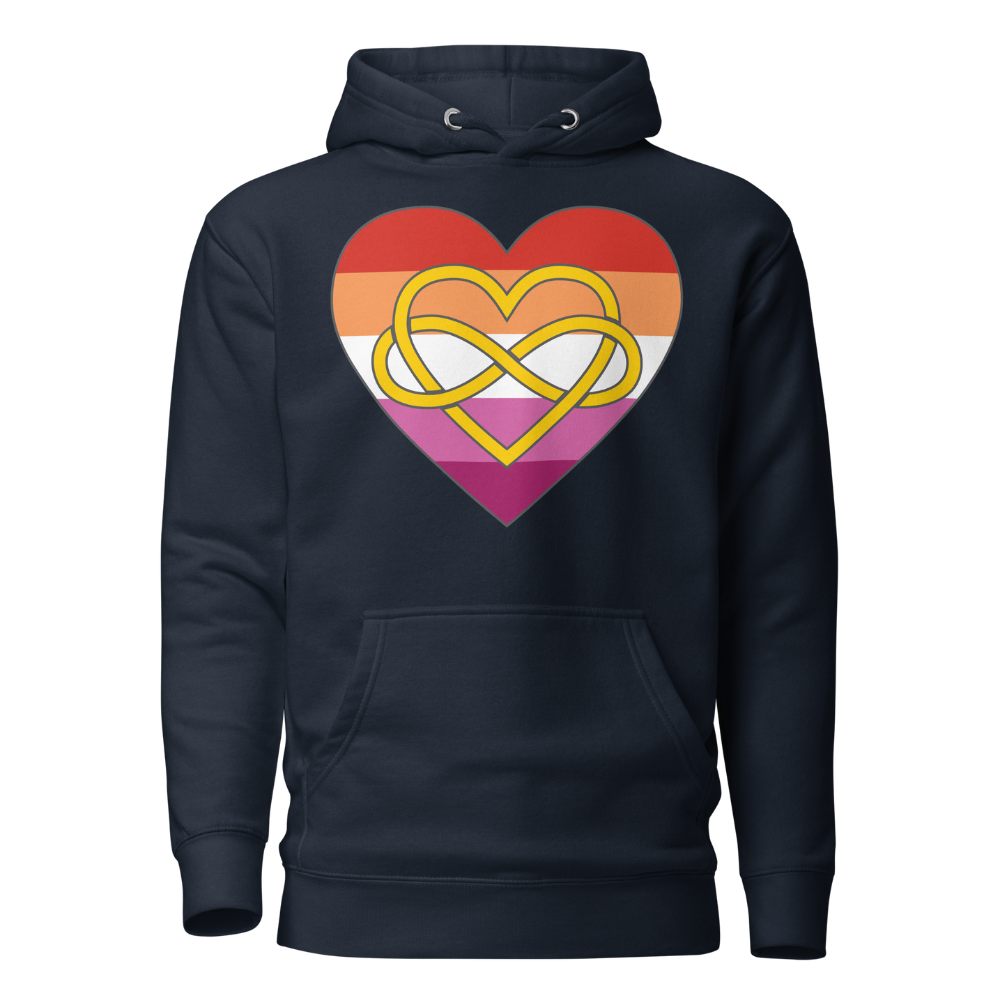 Polyamory Infinity Heart Lesbian Pride Unisex Hoodie