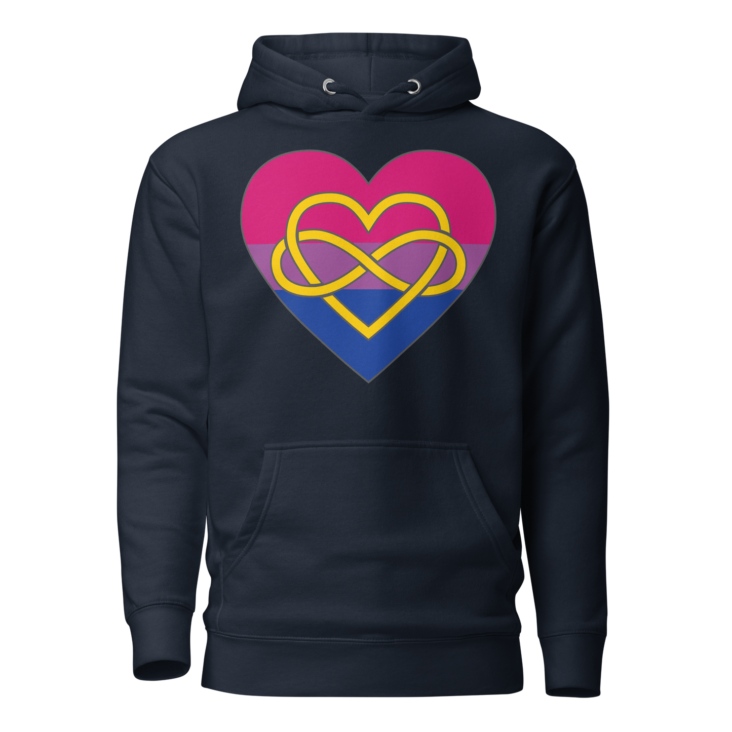 Polyamory Infinity Heart Bisexual Pride Unisex Hoodie