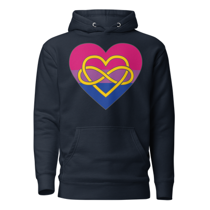 Polyamory Infinity Heart Bisexual Pride Unisex Hoodie