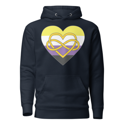 Polyamory Infinity Heart Non-binary Pride Unisex Hoodie