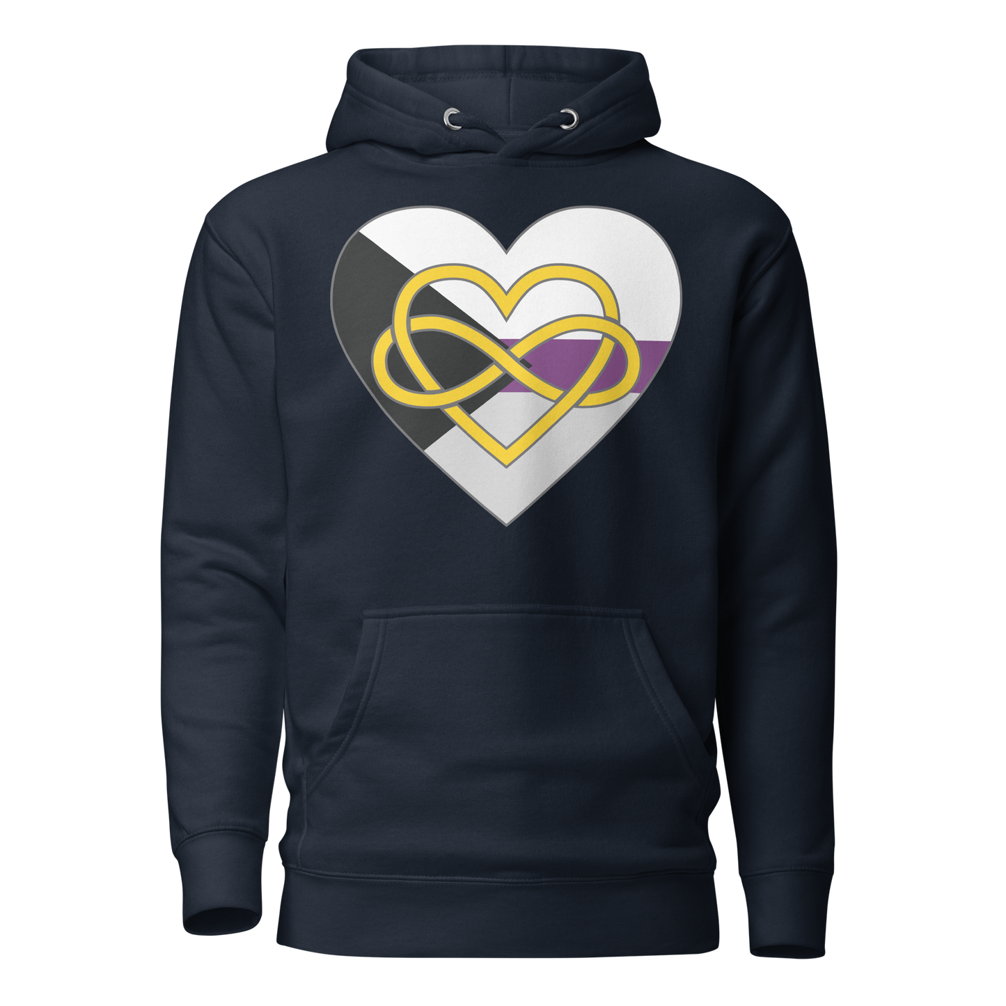 Polyamory Infinity Heart Demisexual Pride Unisex Hoodie