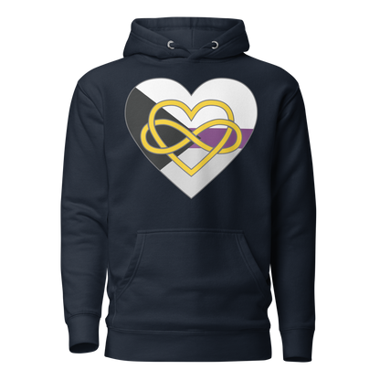 Polyamory Infinity Heart Demisexual Pride Unisex Hoodie