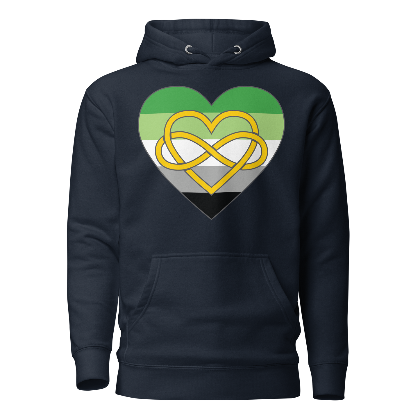 Polyamory Infinity Heart Aromantic Pride Unisex Hoodie