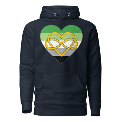 Polyamory Infinity Heart Aromantic Pride Unisex Hoodie