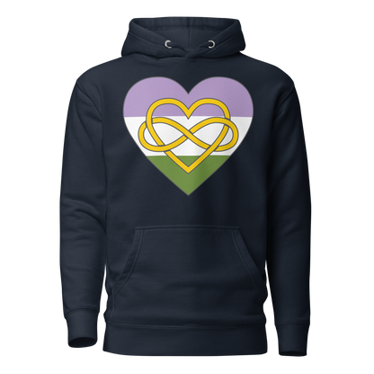 Polyamory Infinity Heart Genderqueer Pride Unisex Hoodie