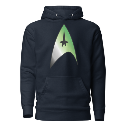 Starfleet Insignia - Aromantic Pride Unisex Hoodie