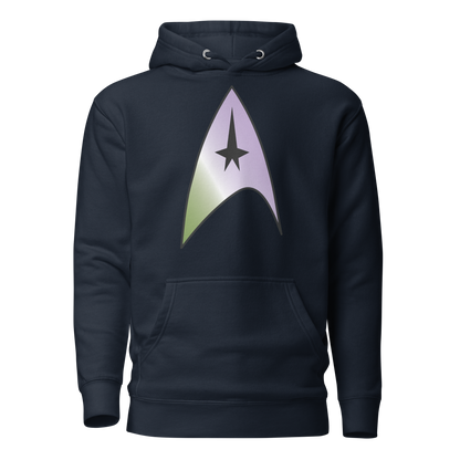 Starfleet Insignia - Genderqueer Pride Unisex Hoodie