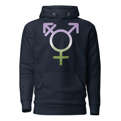 Transgender Symbol - Genderqueer Pride Unisex Hoodie