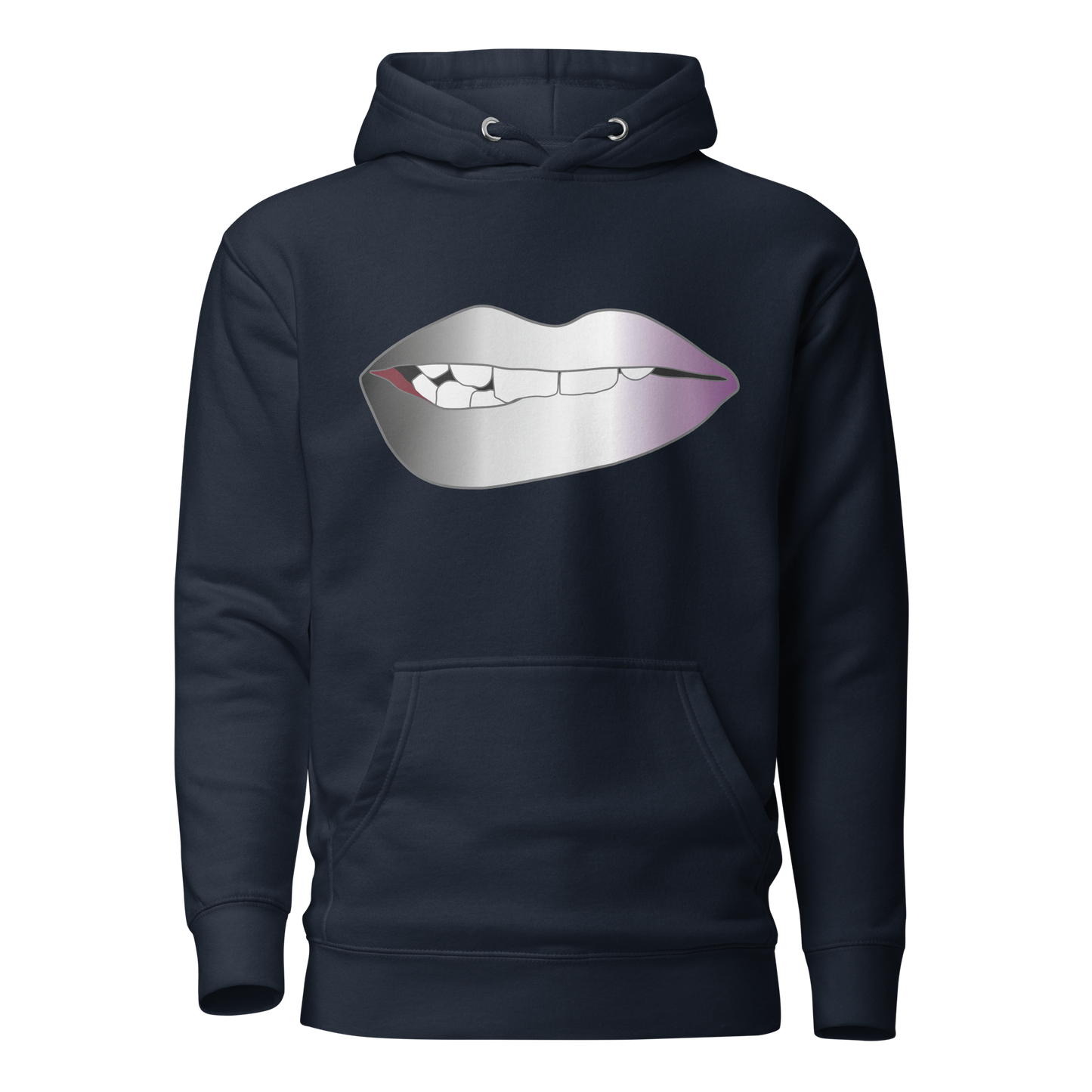 Biting Lips - Asexual/Demisexual Pride - Gradient Unisex Hoodie