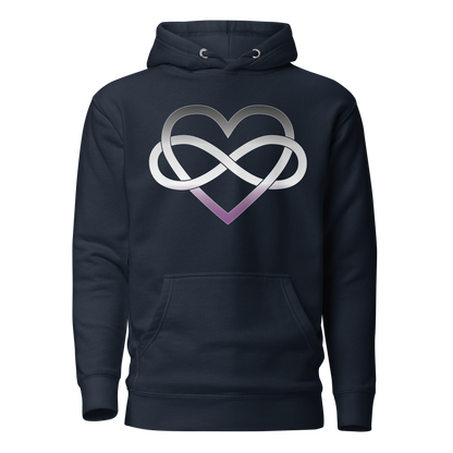 Polyamory Infinity Heart - Asexual/Demisexual Unisex Hoodie