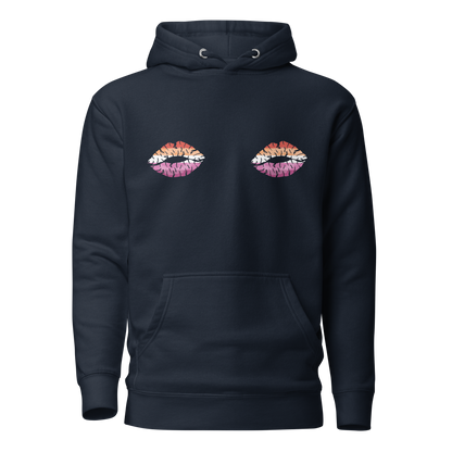 Lesbian Boob Kisses Unisex Hoodie